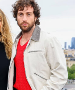 Aaron Taylor Johnson White Jacket