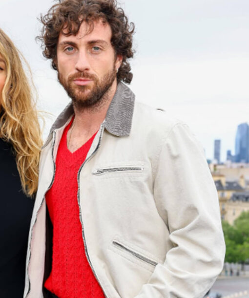 Aaron Taylor Johnson White Jacket