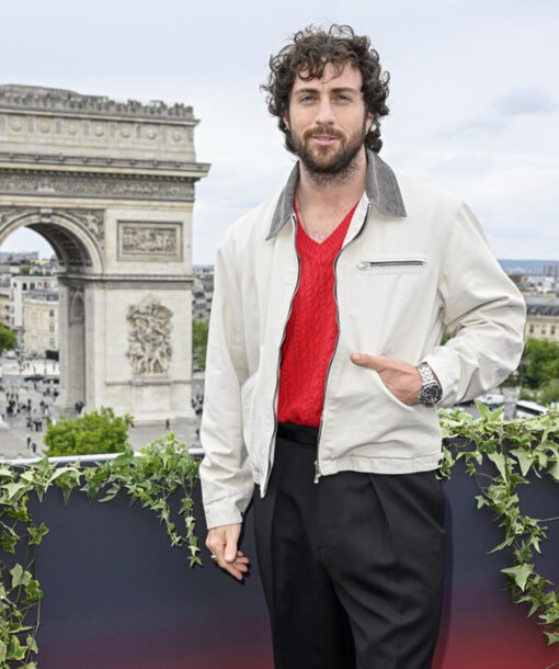Aaron Taylor Johnson White Jacket