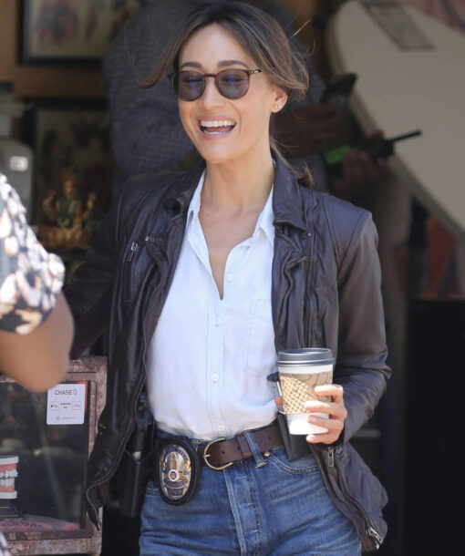 Maggie Q Leather Jacket