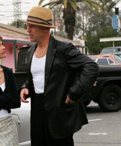 Bruce Willis Leather Blazer