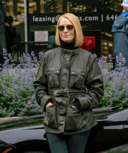 Uma Thurman Black Jacket