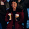 Jackie Howard Maroon Coat