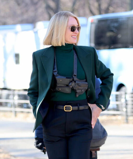 Uma Thurman Green Blazer