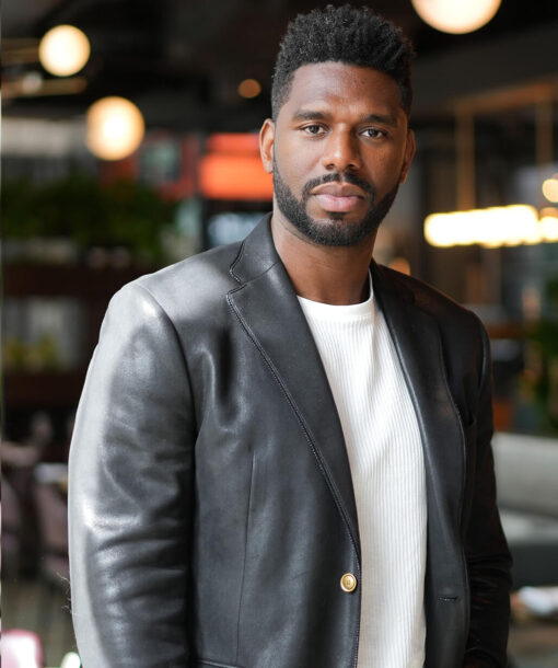 Brett Brown Leather Blazer