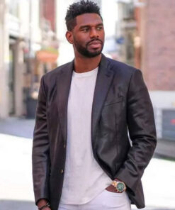 Brett Brown Leather Blazer