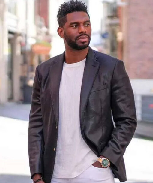 Brett Brown Leather Blazer