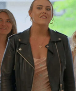 Chelsea Blackwell Black Leather Jacket