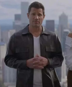 Nick Lachey Love Is Blind Black Leather Jacket