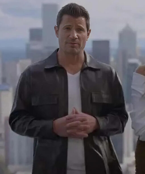 Nick Lachey Love Is Blind Black Leather Jacket