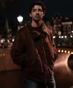 Joe Jonas Shearling Jacket