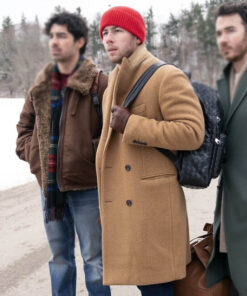 Nick Jonas Brown Coat