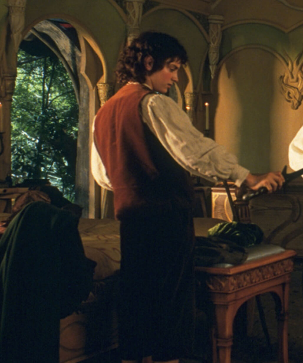 Elijah Wood Brown Vest