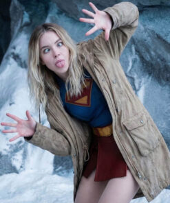 Milly Alcock Brown Coat