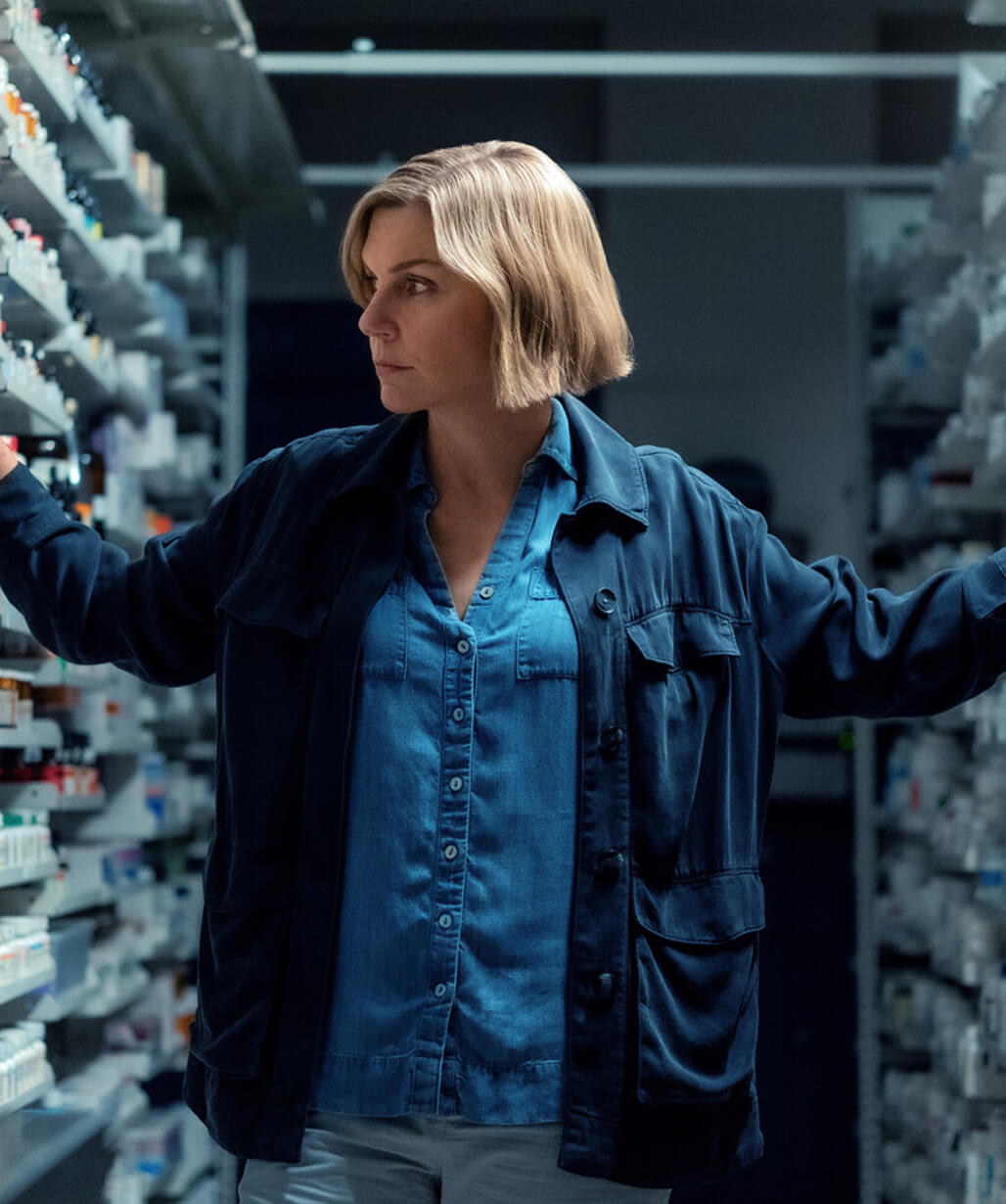 Rhea Seehorn Blue Jacket