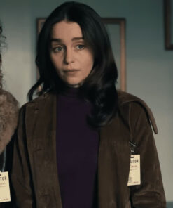 Emilia Clarke Suede Coat