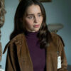 Emilia Clarke Suede Coat