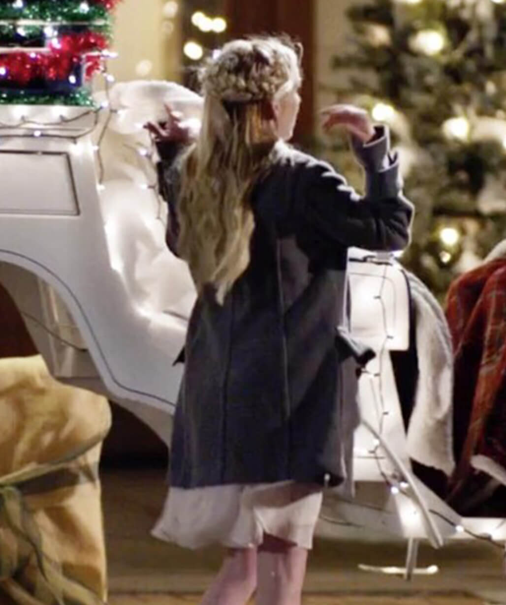 Emma Roberts Grey Coat