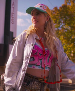 Emma Roberts Silver Jacket