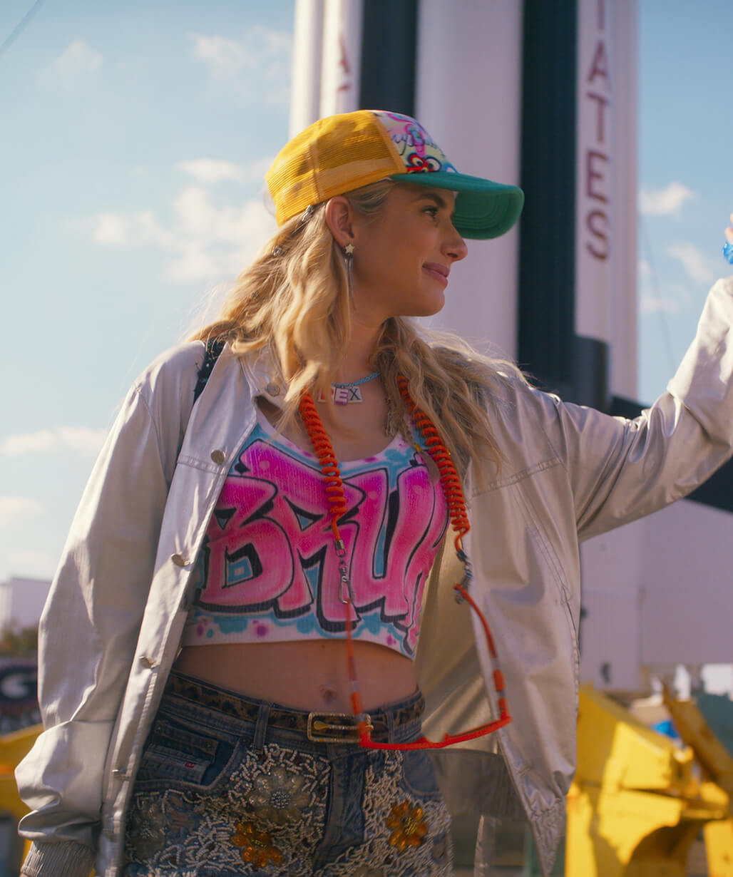 Emma Roberts Silver Jacket