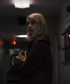 Emma Roberts Burgundy Coat