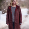 Emma Roberts Burgundy Coat
