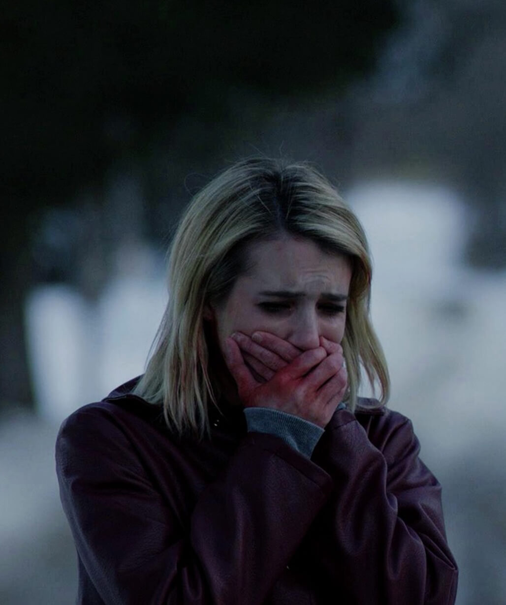 Emma Roberts Burgundy Coat