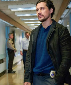 Peter Gadiot Leather Jacket
