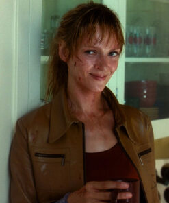 Uma Thurman Brown Jacket