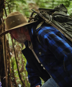 Sam Neill Plaid Coat