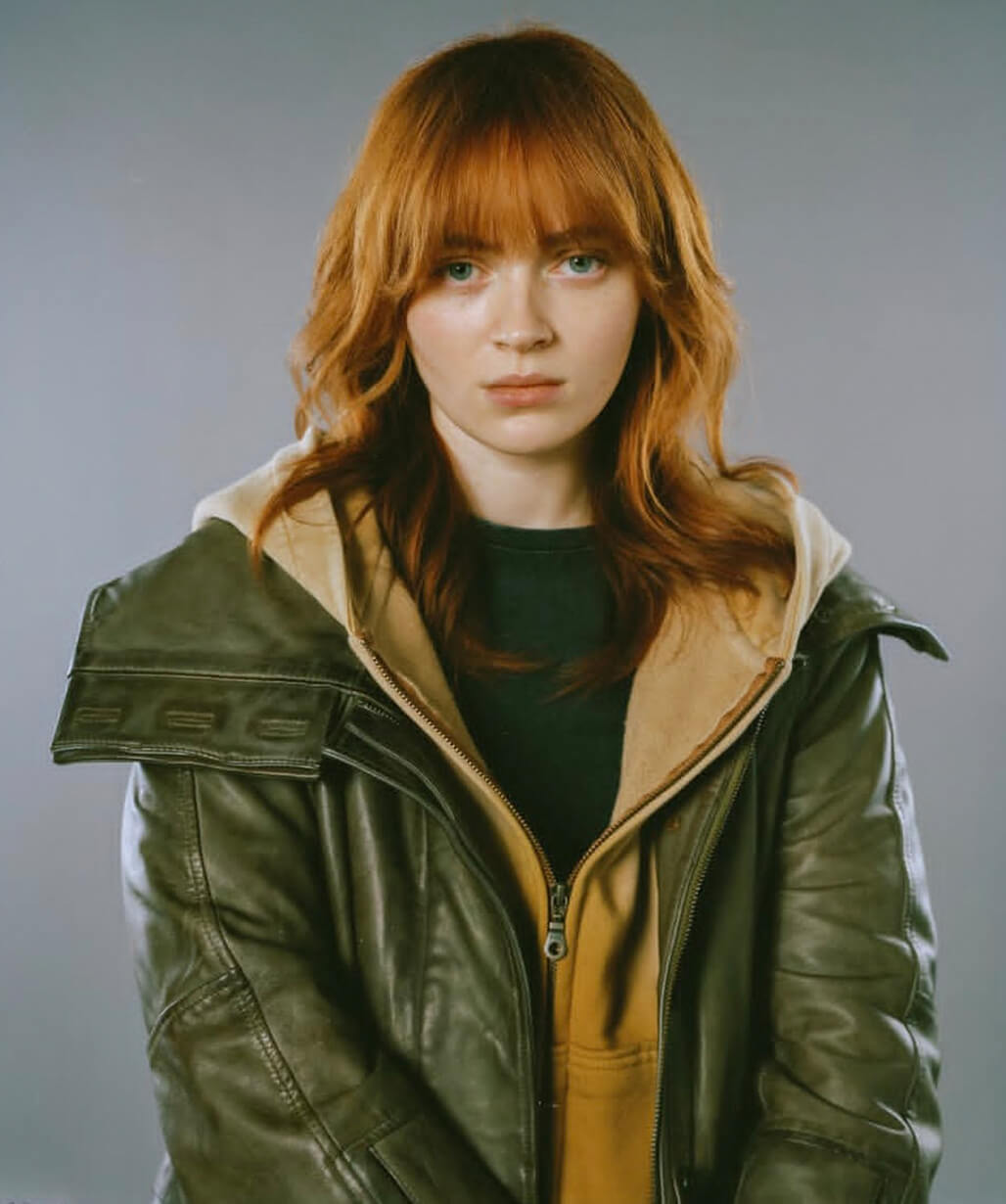 Sadie Sink Green Jacket