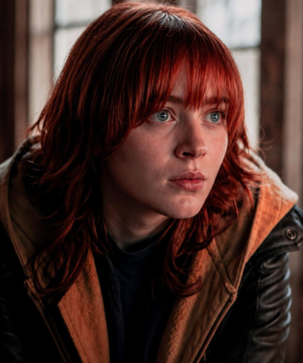 Sadie Sink Green Jacket
