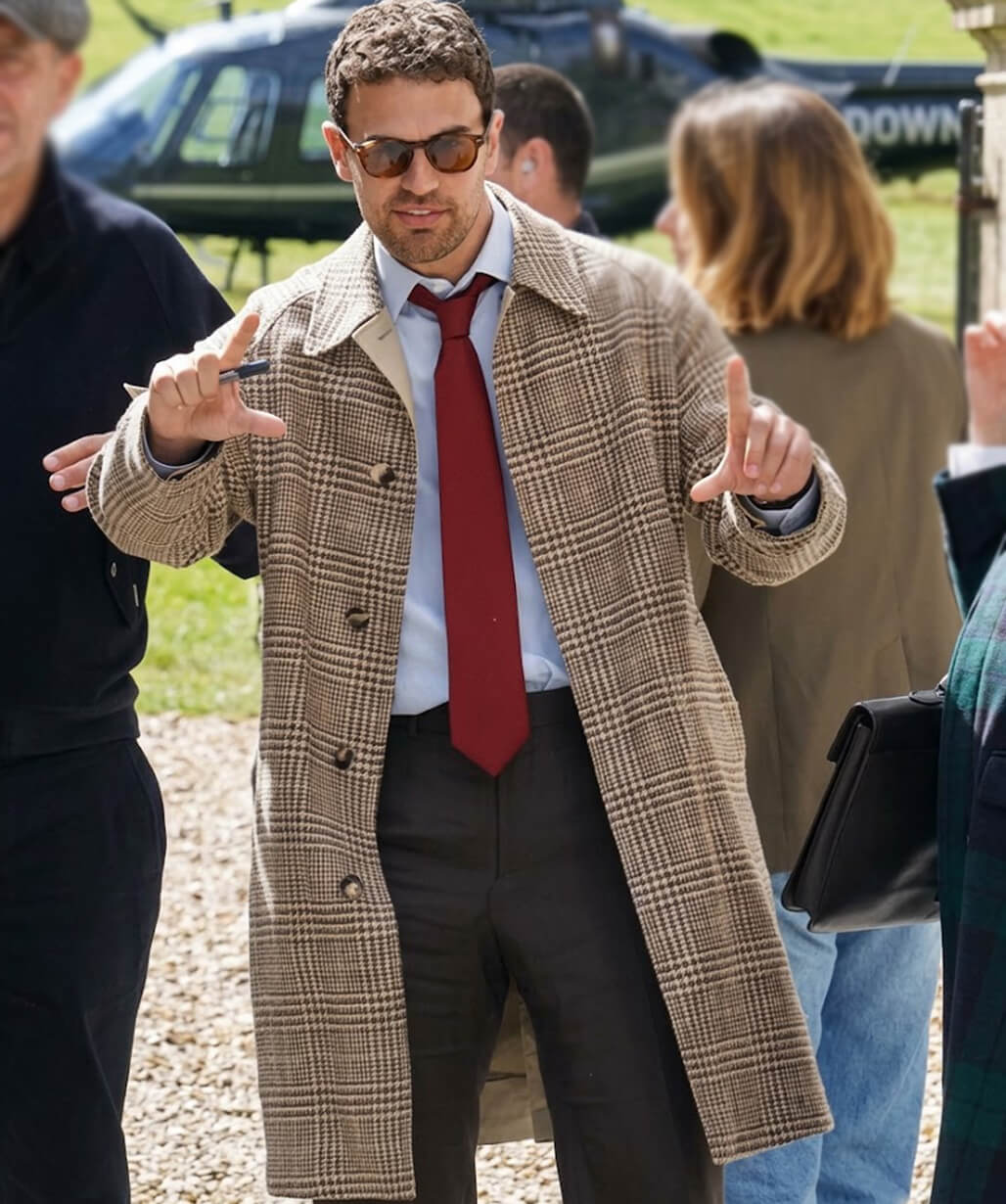 Theo James Plaid Coat